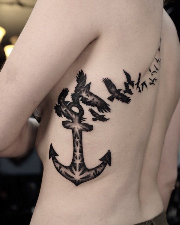 Anchor Tattoos for Vagabond Girls
